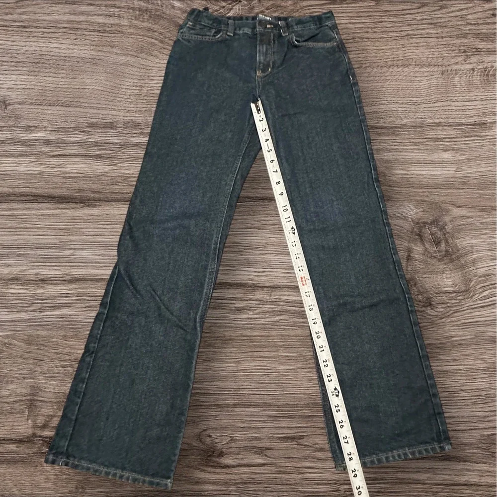 Old Navy Boys 16 Regular‎ Loose Bootcut Jeans Adjustable Waist Dark Wash